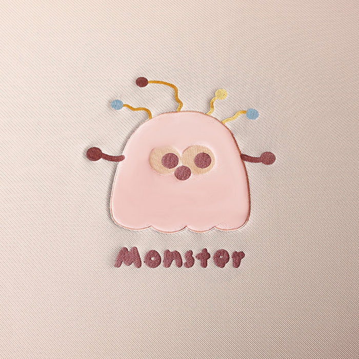 91家纺网 家纺一手货源 找家纺 全季家居 2025新款5A抗菌碳光卡通贴布系列冰丝席 床席款-快乐精灵-淡粉