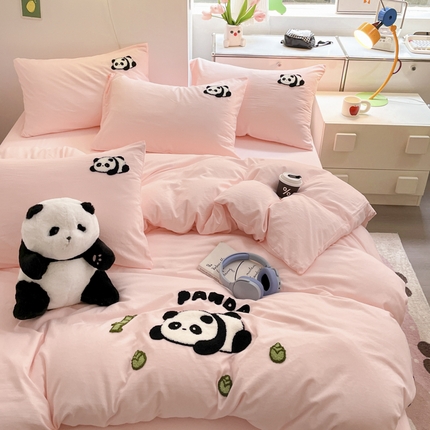 91家纺网 家纺一手货源 找家纺 （总）优卡迪家纺馆 2025新款水洗棉毛巾绣四件套（下载文件夹包含买家秀）