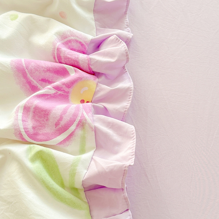 91家纺网 家纺一手货源 找家纺 佳一家纺 2025新款亲肤水洗棉夏被 夏日如花