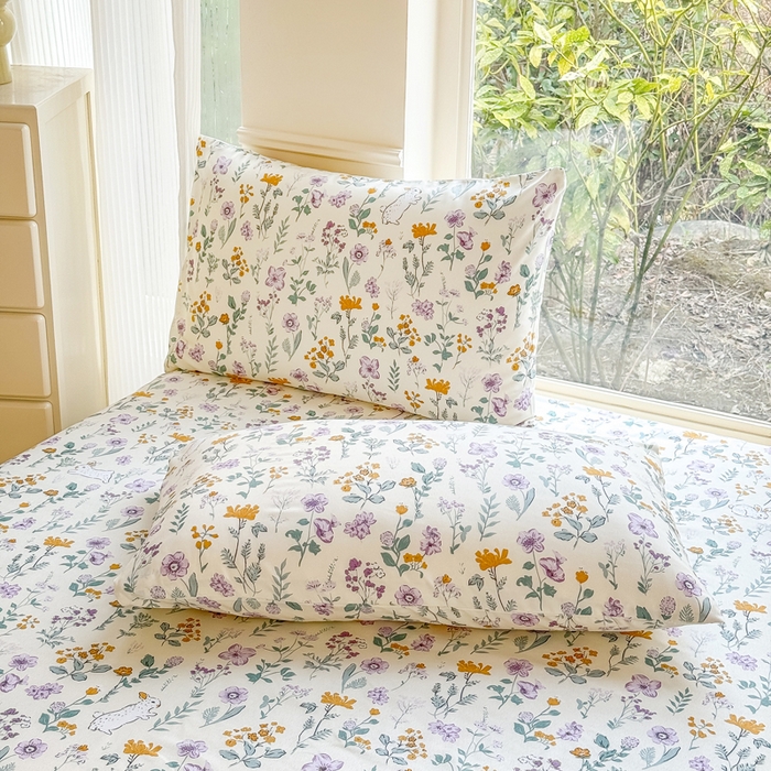 91家纺网 家纺一手货源 找家纺 莎臣豹 2025新款植物羊绒单品单件单床裙可配床裙三件套 秘境芳踪