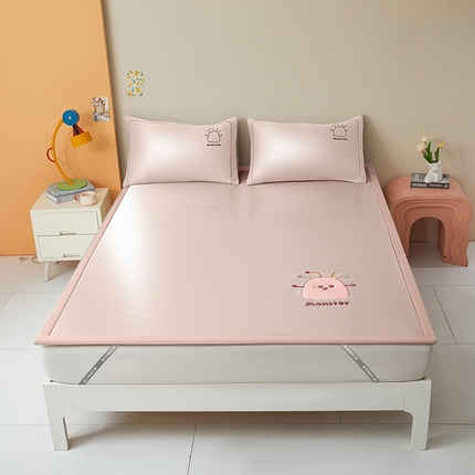 91家纺网 家纺一手货源 找家纺 （总）全季家居 2025新款5A抗菌碳光卡通贴布系列冰丝席