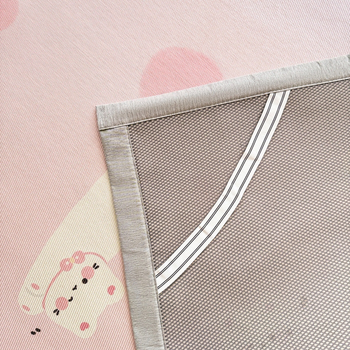 91家纺网 家纺一手货源 找家纺 懒猫家纺 2025春夏新款250D数码印花冰丝席凉席席子 慕斯小猫