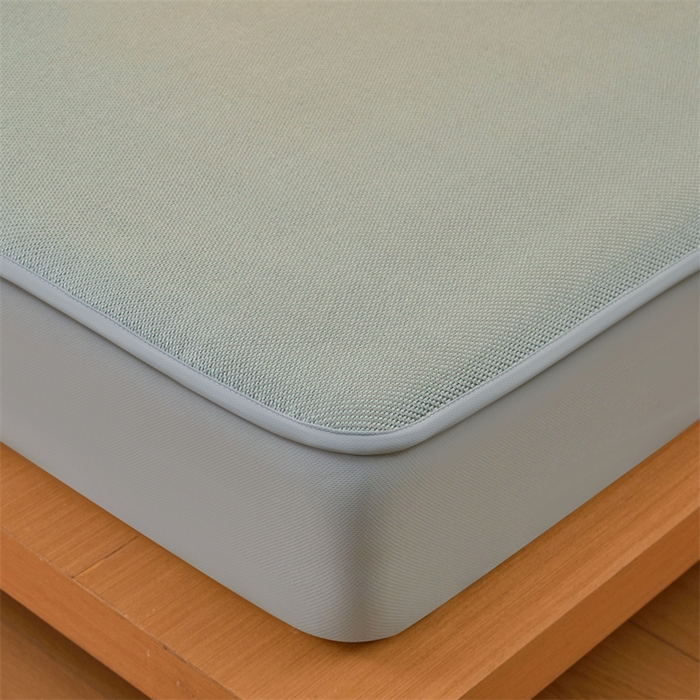 91家纺网 家纺一手货源 找家纺 2025夏季新品纯色冰藤床笠三件套凉感冰丝床笠席子单件床罩 冰藤床笠-丝绒绿