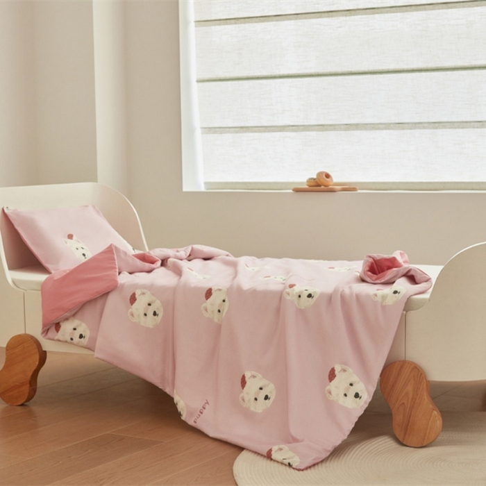 91家纺网 家纺一手货源 找家纺 艾佳宝贝 2025新款A类儿童全棉多功能单被套 乖萌小狗