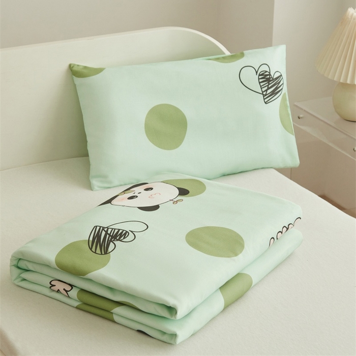 91家纺网 家纺一手货源 找家纺 艾佳宝贝 2025新款A类儿童全棉多功能单被套可拆式夏被四季被子 lucky熊猫