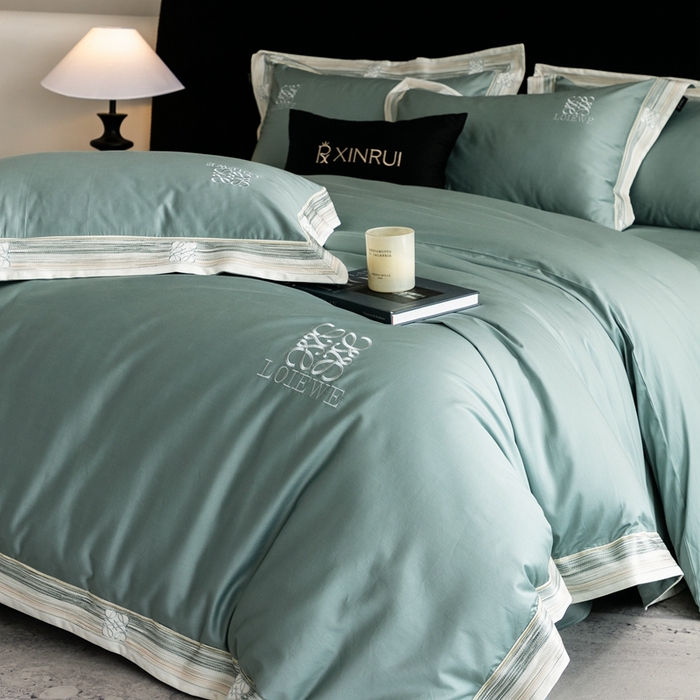 91家纺网 家纺一手货源 找家纺 （总）馨蕊家居 2025新款100s高奢典藏简约全棉系列四件套-棉罗莎