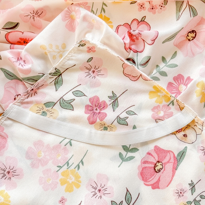 91家纺网 家纺一手货源 找家纺 莎臣豹 2025新款植物羊绒单品单件单床裙可配床裙三件套 玫瑰园