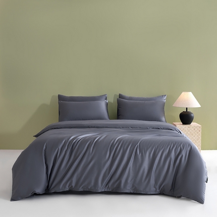 91家纺网 家纺一手货源 找家纺 （总）闲鱼家纺 2025春夏新款小黑标60全棉纯棉四件套系列场景2 单被套被套单件