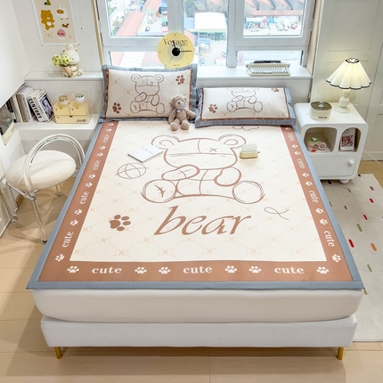 91家纺网 家纺一手货源 找家纺 （总）斯尔顿 2025新款炭光冰丝凉席