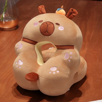 仟亿莱 2025新款卡通冰藤凉席双面午睡枕 凉席双面水豚