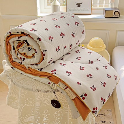 91家纺网 家纺一手货源 找家纺 （总）金蕊阁 2025新款A类水洗双层纱夏被大豆夏被夏凉被空调被