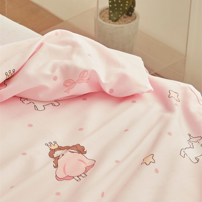 91家纺网 家纺一手货源 找家纺 艾佳宝贝 2025新款A类儿童全棉多功能单被套可拆式夏被 甜甜小公主