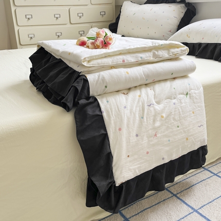 91家纺网 家纺一手货源 找家纺 （总）老K (原美阁） 2025新款赫本风花边单夏被空调被单品