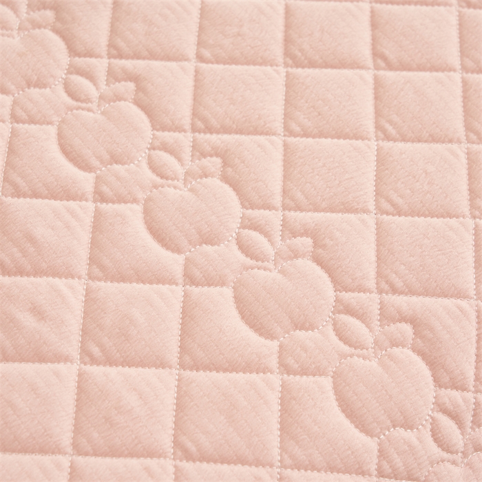 91家纺网 家纺一手货源 找家纺 恒爱家纺 2025新款A类泡泡纱床盖-杜鹃 浅豆沙