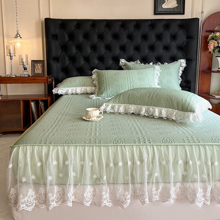 91家纺网 家纺一手货源 找家纺 （总）麒豆豆 2025新款床笠式床裙豆豆凉席-瑞莎