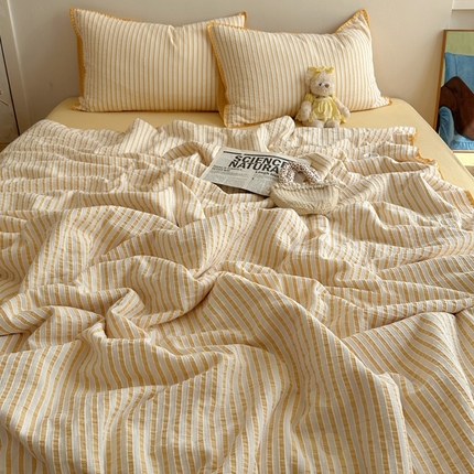 （总）  曼町家居2025新款全棉水洗棉提花贝壳边夏被系列