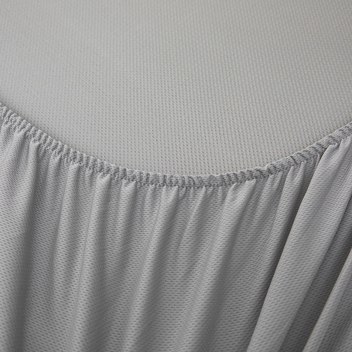 91家纺网 家纺一手货源 找家纺 全季家居 2025新款全季家居5A抗菌min系列凉感冰丝席 床笠-银灰