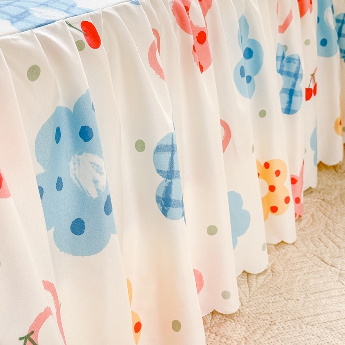 91家纺网 家纺一手货源 找家纺 莎臣豹 2025新款植物羊绒单品单件单床裙可配床裙三件套 萌萌甜心