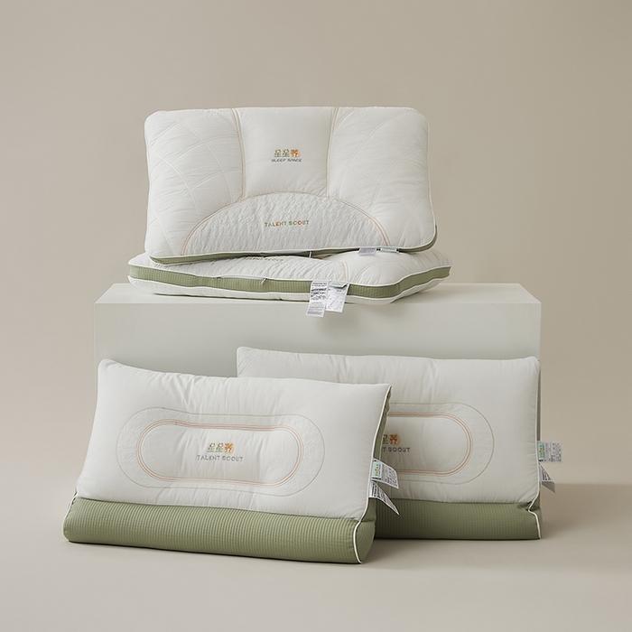 91家纺网 家纺一手货源 找家纺 2025新款星星荞护颈枕枕头枕芯 反牵引护颈枕-单只装（甜荞麦壳）