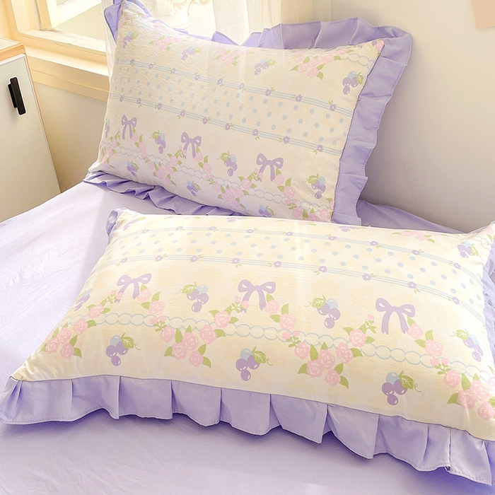 91家纺网 家纺一手货源 找家纺 佳一家纺 2025新款亲肤水洗棉夏被 蝴蝶结紫