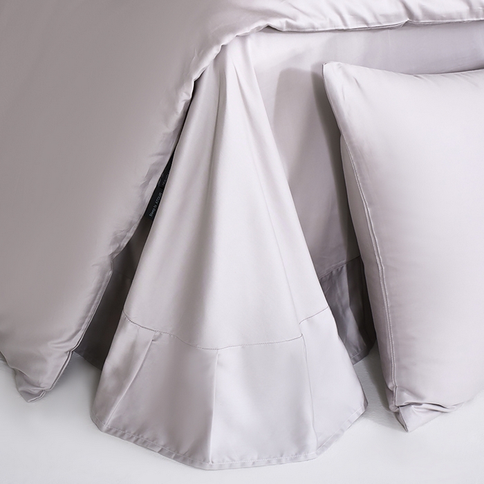 91家纺网 家纺一手货源 找家纺 闲鱼家纺 2025新款亲肤舒适60S黑标A类全棉纯色四件套单被套单床笠-风格一单被套单床笠-风格二 浅松灰