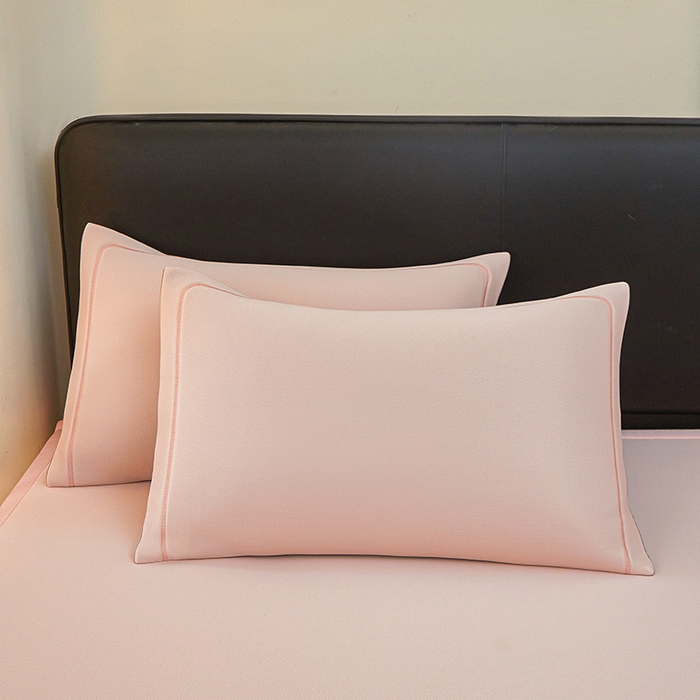 91家纺网 家纺一手货源 找家纺 全季家居 2025新款全季家居5A抗菌min系列凉感冰丝席 床席-淡粉