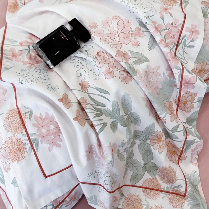 91家纺网 家纺一手货源 找家纺 乐蔻家纺 2025新款全棉13376数码印花四件套 俞木玫瑰 粉