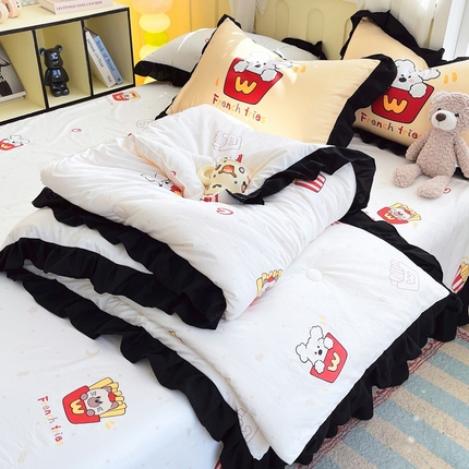 91家纺网 家纺一手货源 找家纺 （总）慕希2025新款水洗棉萌趣夏被夏凉被空调被四件套