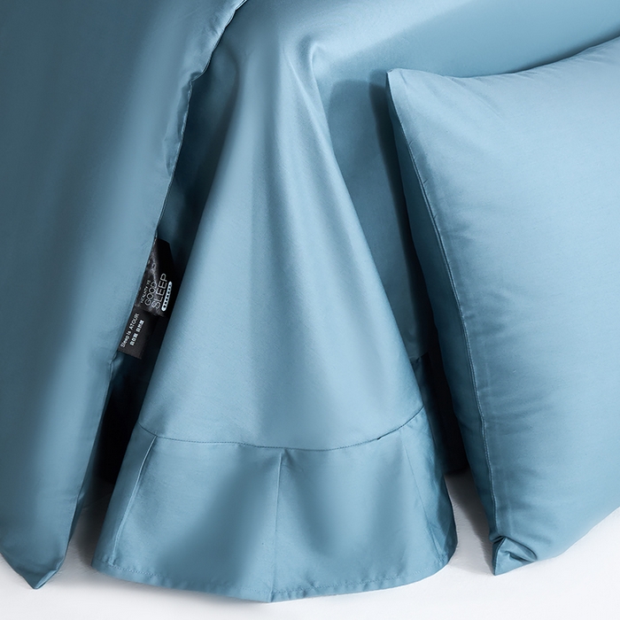 91家纺网 家纺一手货源 找家纺 闲鱼家纺 2025新款亲肤舒适60S黑标A类全棉纯色四件套单被套单床笠-风格一单被套单床笠-风格二 北欧蓝