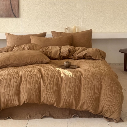 91家纺网 家纺一手货源 找家纺 （总）豪美鑫2025新款针织提花四件套