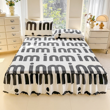 莎臣豹 2025新款植物羊绒单品单件单床裙可配床裙三件套 克里斯丁