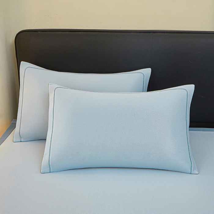 91家纺网 家纺一手货源 找家纺 全季家居 2025新款全季家居5A抗菌min系列凉感冰丝席 床席-天蓝