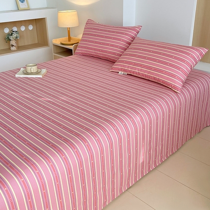 91家纺网 家纺一手货源 找家纺 （总）春皖家纺 2025新款A类全棉简约老粗纱布四件套风格一-普通款单枕套