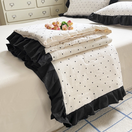 91家纺网 家纺一手货源 找家纺 （总）老K (原美阁） 2025新款赫本风花边单夏被空调被单品