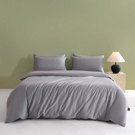 91家纺网 家纺一手货源 找家纺 （总）闲鱼家纺 2025新款亲肤舒适60S黑标A类全棉纯色四件套单被套单床笠-风格一单被套单床笠-风格二