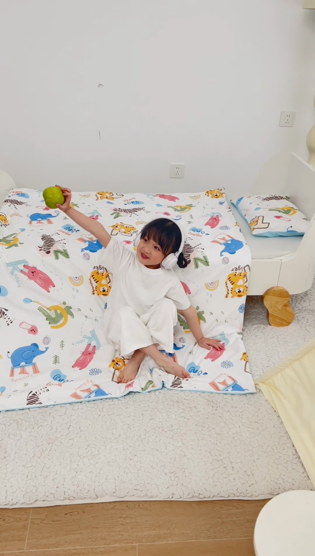 91家纺网 家纺一手货源 找家纺 艾佳宝贝 2025新款A类儿童全棉多功能单被套 动物的世界