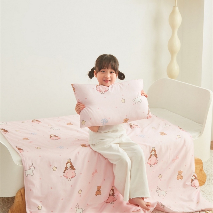 91家纺网 家纺一手货源 找家纺 艾佳宝贝 2025新款A类儿童全棉多功能单被套可拆式夏被 甜甜小公主