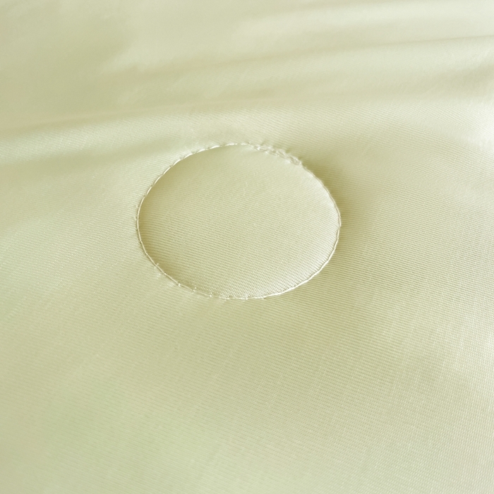 91家纺网 家纺一手货源 找家纺 欧邦2025新款纯色加厚乳胶床笠三件套 饼干花-果绿