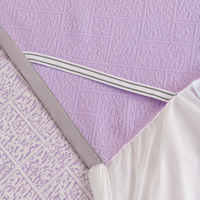 91家纺网 家纺一手货源 找家纺 叠派家纺 2025新款5A抗菌雅致床裙款三件套 雅致床裙款-冰紫