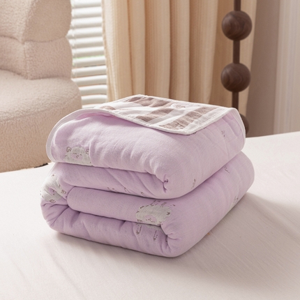 91家纺网 家纺一手货源 找家纺 （总）乐家毛巾被（工厂自产自销） 2025春夏新款亲肤舒适六层纱布被