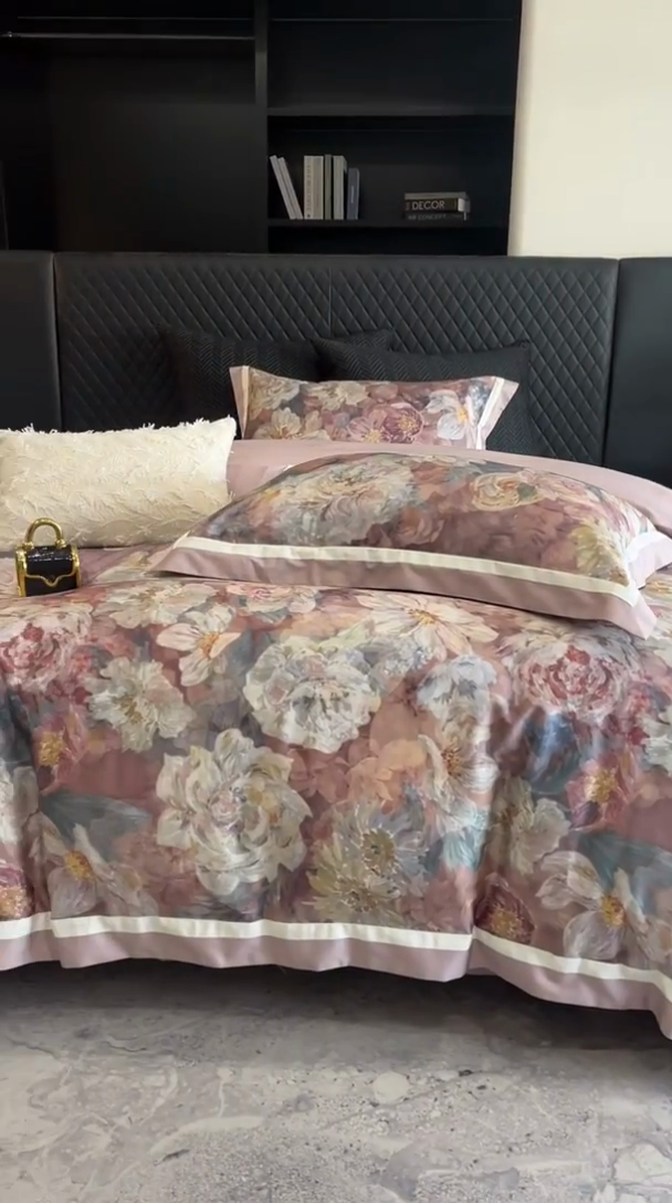 91家纺网 家纺一手货源 找家纺 （总）瑞雪家居 2025新款全棉50S数码印花长绒棉四件套