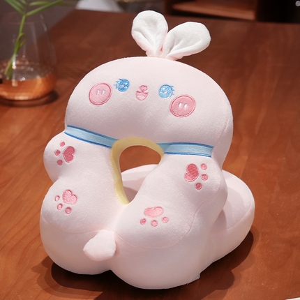 仟亿莱 2025新款卡通冰藤凉席双面午睡枕 凉席双面小白兔