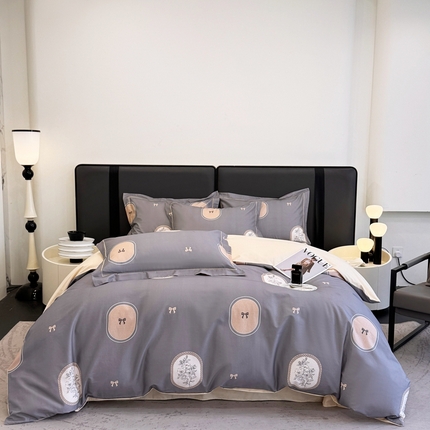 乐蔻家纺 2025新款全棉13376数码印花四件套 绣缘