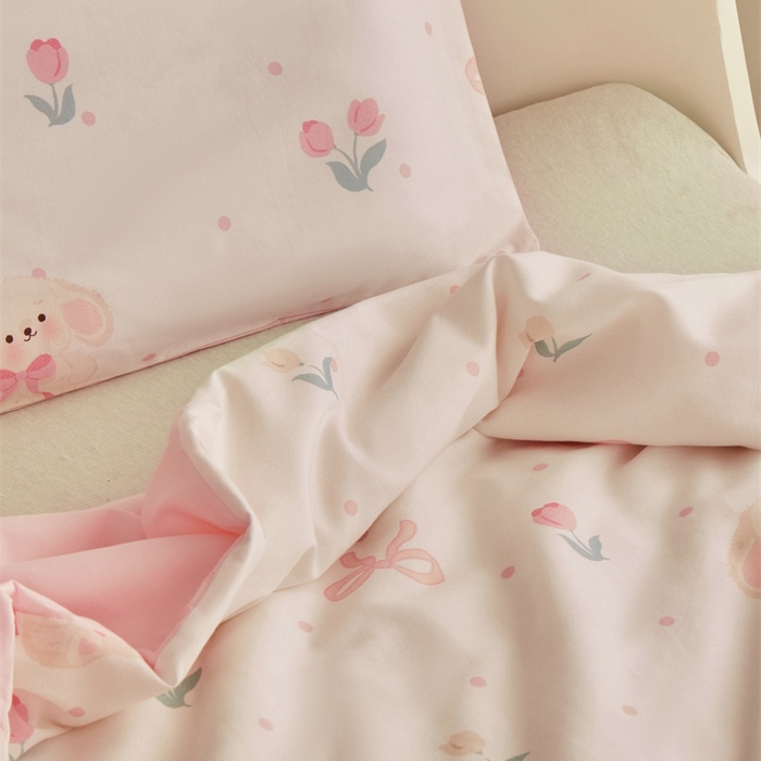 91家纺网 家纺一手货源 找家纺 艾佳宝贝 2025新款A类儿童全棉多功能单被套可拆式夏被四季被子 小香兔