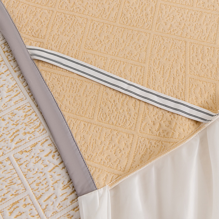 91家纺网 家纺一手货源 找家纺 叠派家纺 2025新款5A抗菌雅致床裙款三件套 雅致床裙款-冰咖