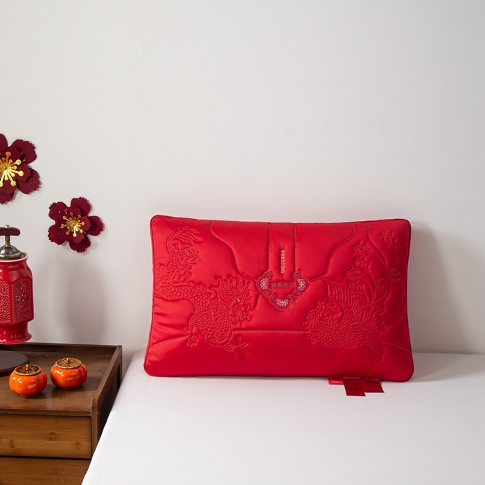 91家纺网 家纺一手货源 找家纺 2025新款婚庆枕芯 龙凤呈祥