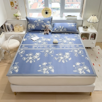 91家纺网 家纺一手货源 找家纺 （总）斯尔顿 2025新款炭光冰丝凉席