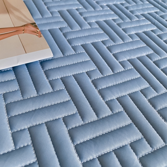 91家纺网 家纺一手货源 找家纺 （总）欧邦2025新款纯色加厚乳胶床笠三件套