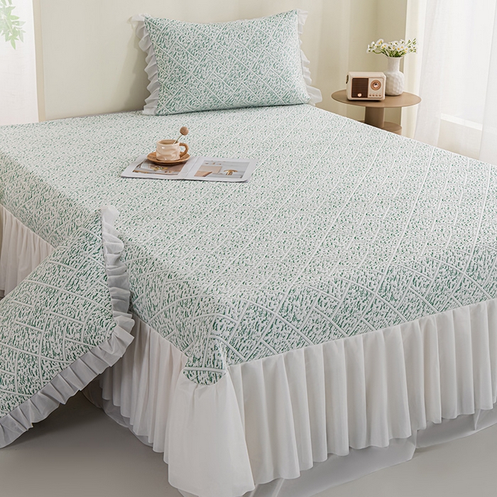 91家纺网 家纺一手货源 找家纺 （总）叠派家纺 2025新款5A抗菌雅致床裙款三件套