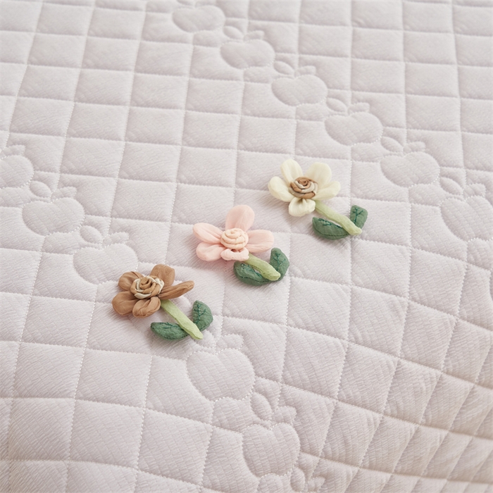 91家纺网 家纺一手货源 找家纺 恒爱家纺 2025新款A类泡泡纱床盖-杜鹃 浪漫紫